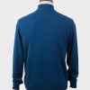 ART GALLERY CLOTHING MOD KNITWEAR Style TERENCE Sailor blue, long sleeved, knitted turtle neck with fold-back cuffs.