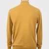 ART GALLERY CLOTHING MOD KNITWEAR Style TERENCE Mustard long sleeved, knitted turtle neck with fold-back cuffs.